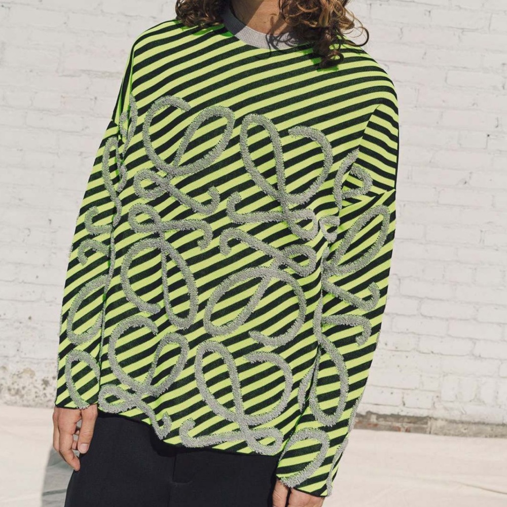 LOEWE ANAGRAM JACQUARD KNIT SWEATER - FLUOR
YELLOW STRIPED